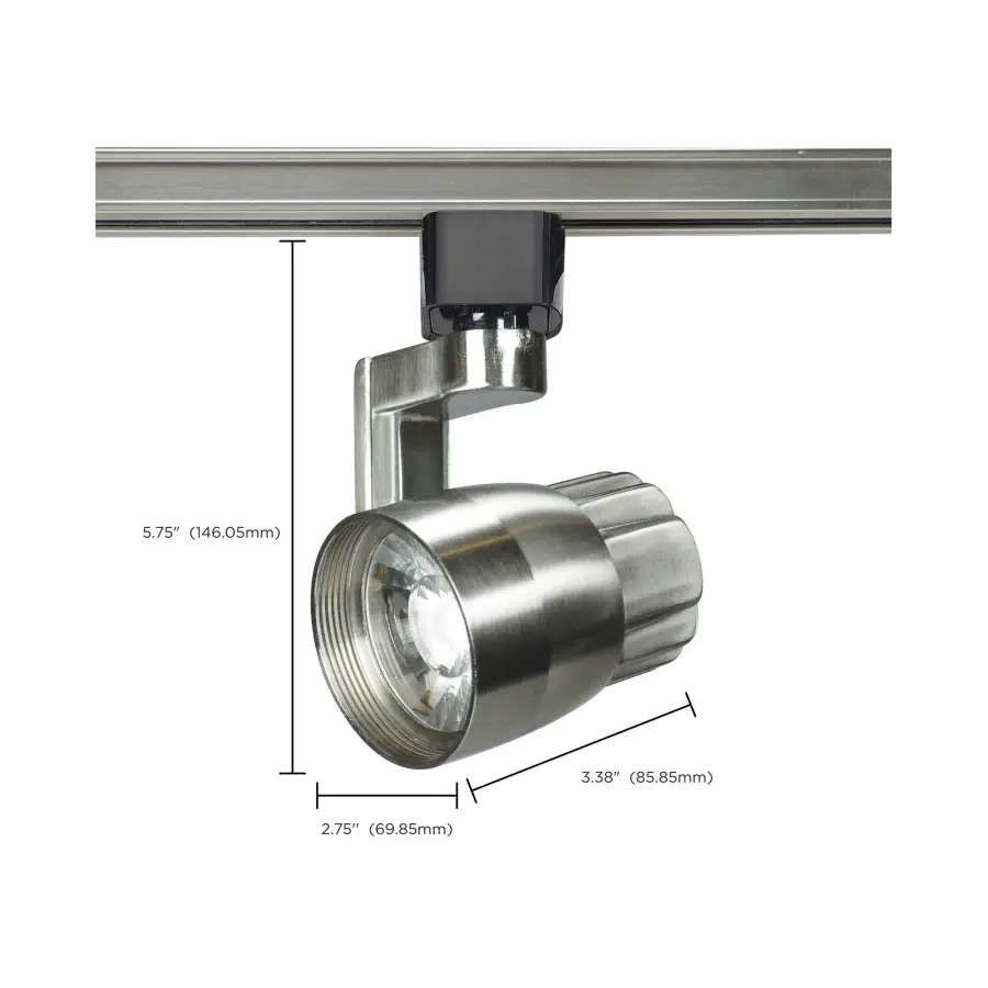 12W LED Angle Arm Track Head in Brushed Nickel - Image 3