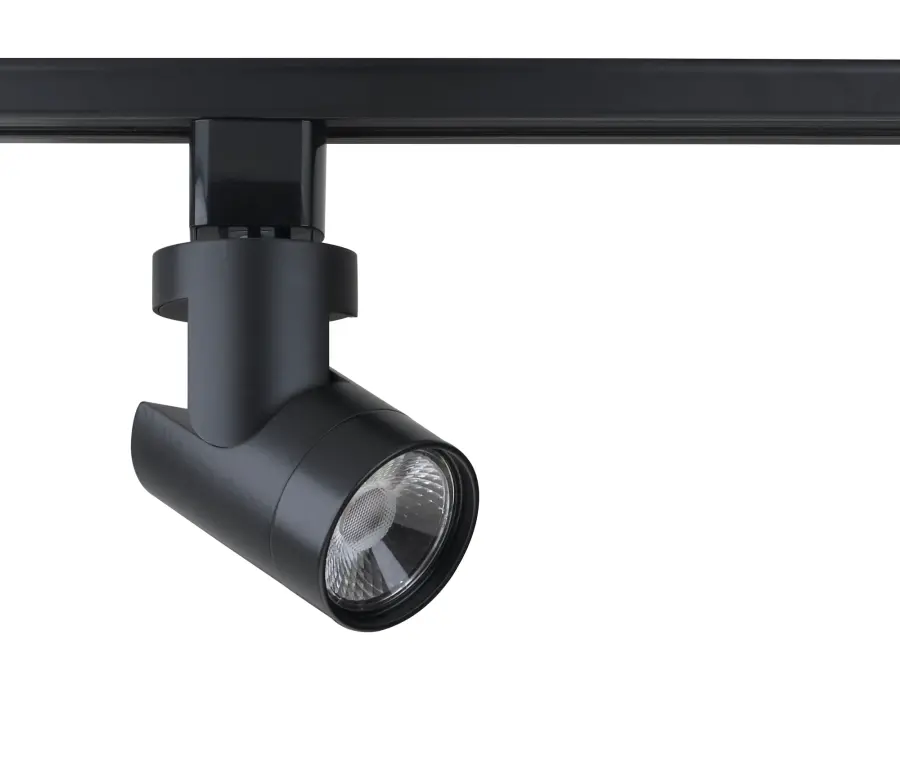 12W LED Barrel Track Head in Black - Image 1