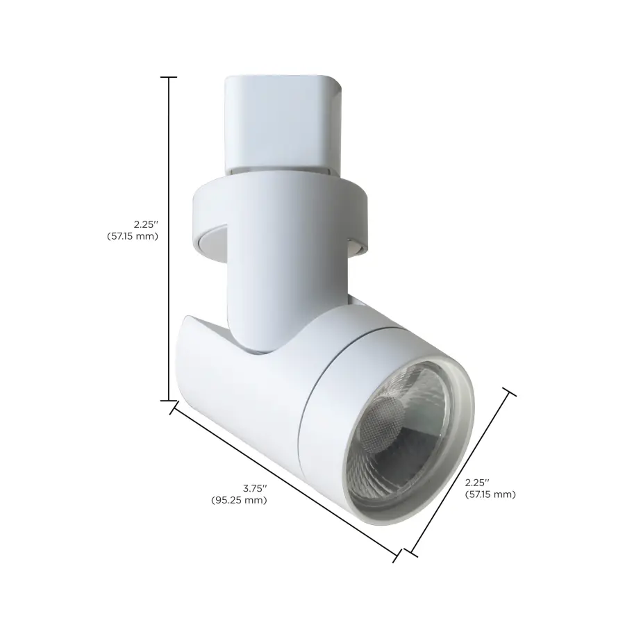 12W LED Barrel Track Head in White - Image 3