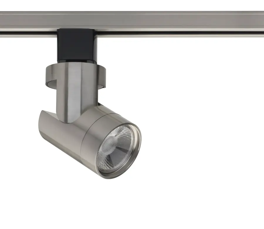 12W LED Barrel Track Head in Brushed Nickel - Image 1