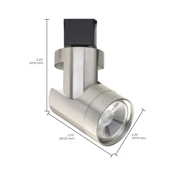 12W LED Barrel Track Head in Brushed Nickel - Image 3