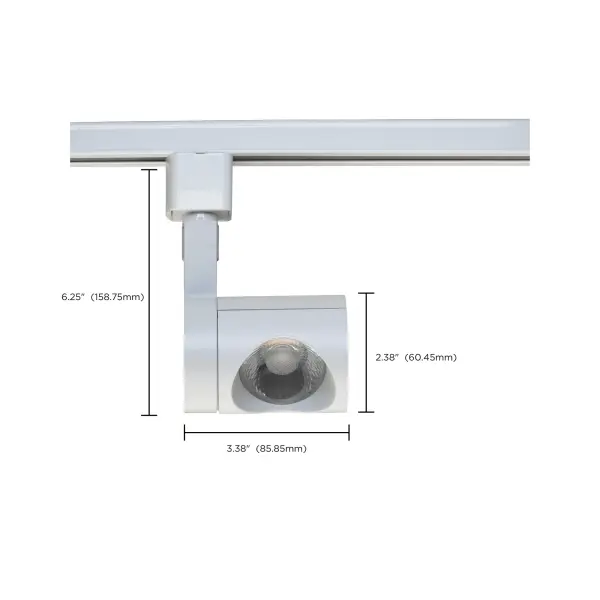 12W LED Pipe Track Head in White - Image 3