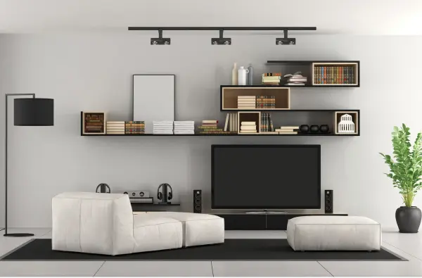 This 12W LED track head delivers focused illumination with a narrow 24-degree beam spread, perfect for highlighting artwork, architectural features, or retail displays. The sleek black pipe design complements contemporary interiors. - alternate view