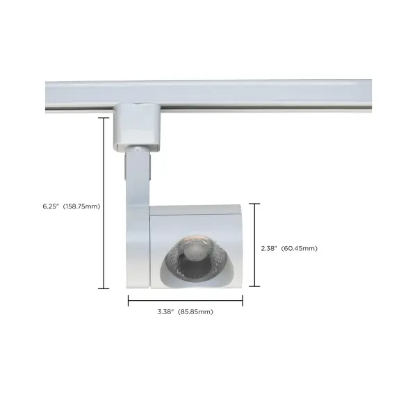 12W LED Pipe Track Head in White - Image 3