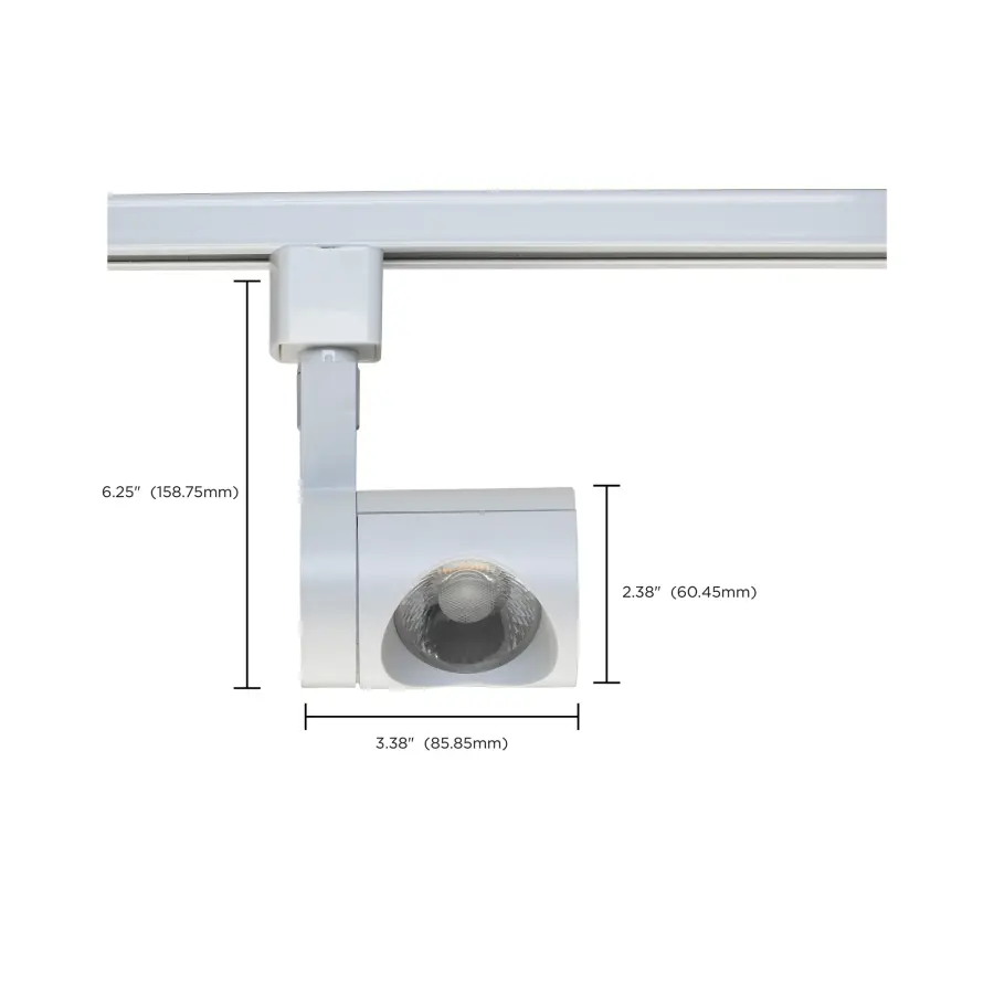 12W LED Pipe Track Head in White - Image 3