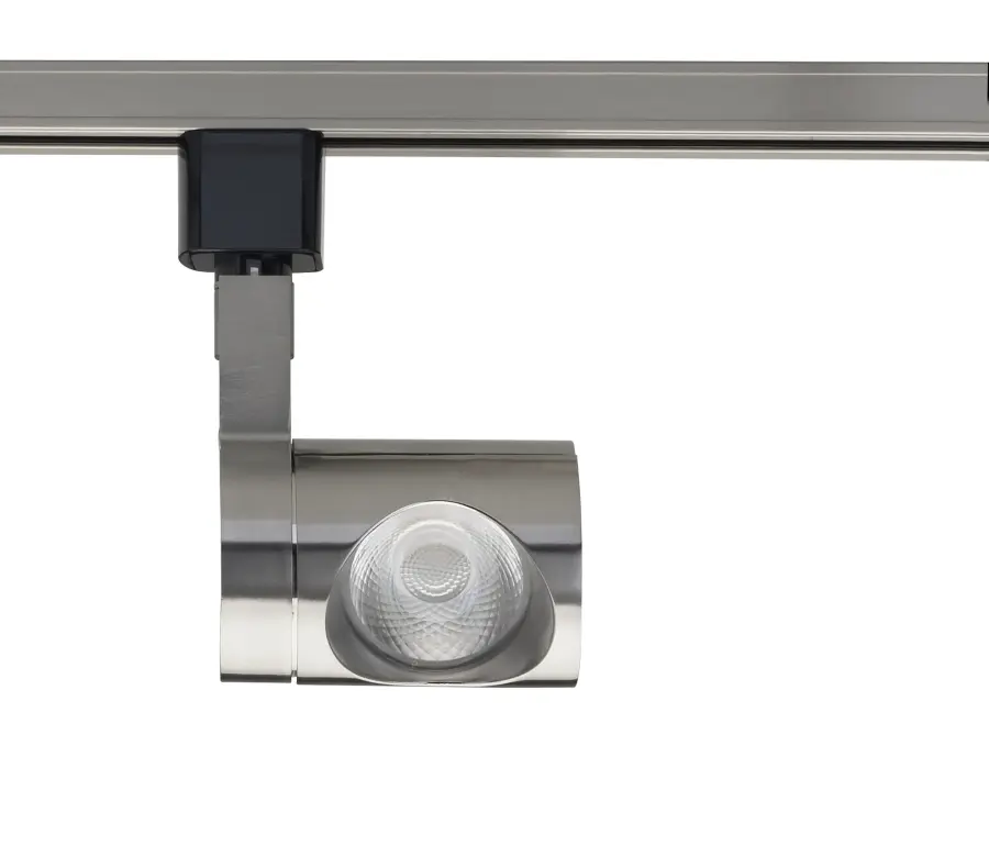 12W LED Pipe Track Head in Brushed Nickel - Image 1