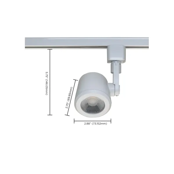 This 12W LED track head combines sleek contemporary design with practical functionality. The narrow 24-degree beam spread makes it ideal for accent lighting, artwork illumination, and task lighting in both residential and commercial spaces. - alternate view
