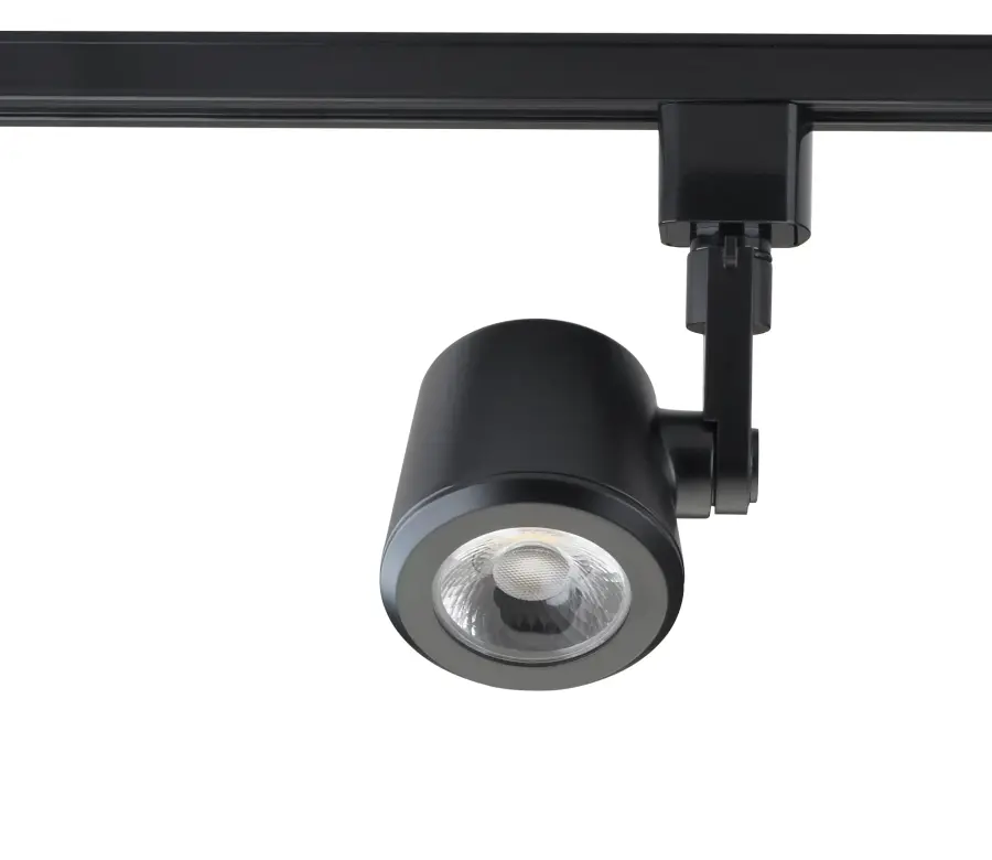 12W LED Taper Back Track Head in Black - Image 1