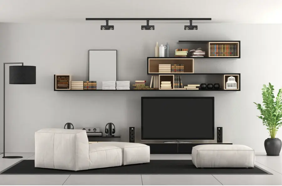 12W LED Square Track Head in Black - Image 2