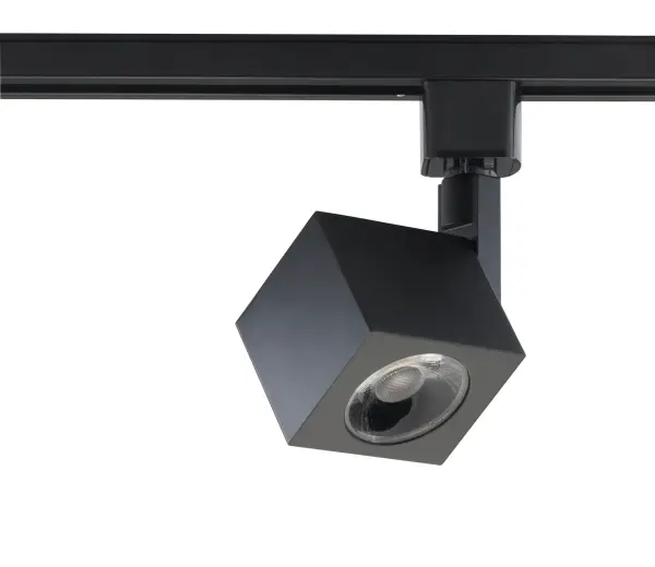 This 12-watt LED track head delivers focused accent lighting with a 36-degree beam spread. The sleek square design in black finish complements contemporary interiors while providing warm white illumination for 30,000 hours.