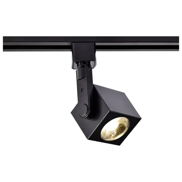 This 12-watt LED track head delivers focused accent lighting with a 36-degree beam spread. The sleek square design in black finish complements contemporary interiors while providing warm white illumination for 30,000 hours. - alternate view