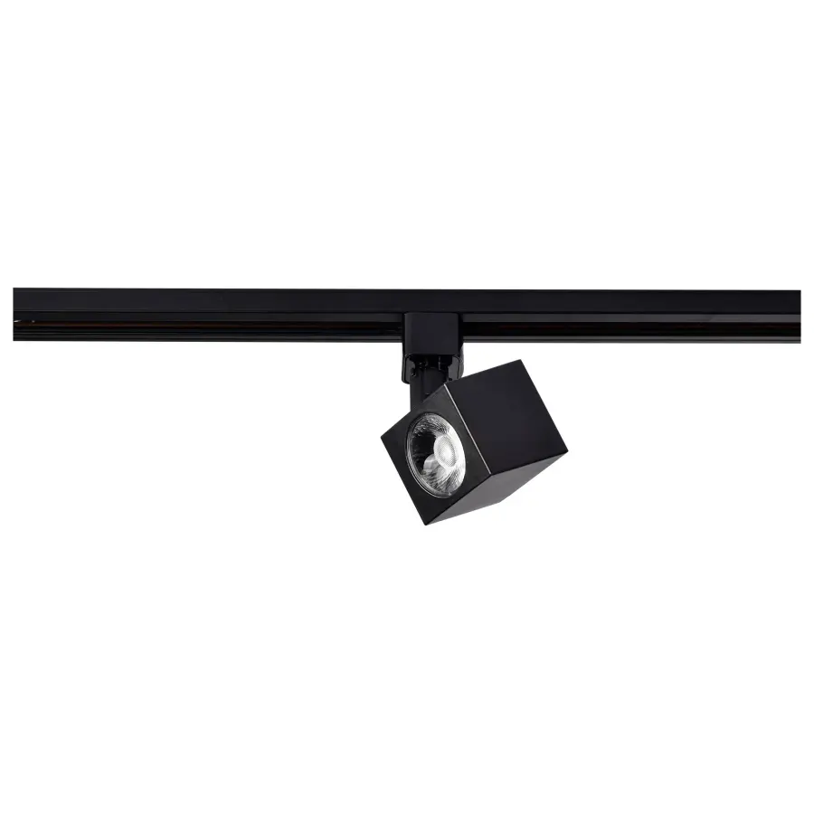 12W LED Square Track Head in Black - Image 4