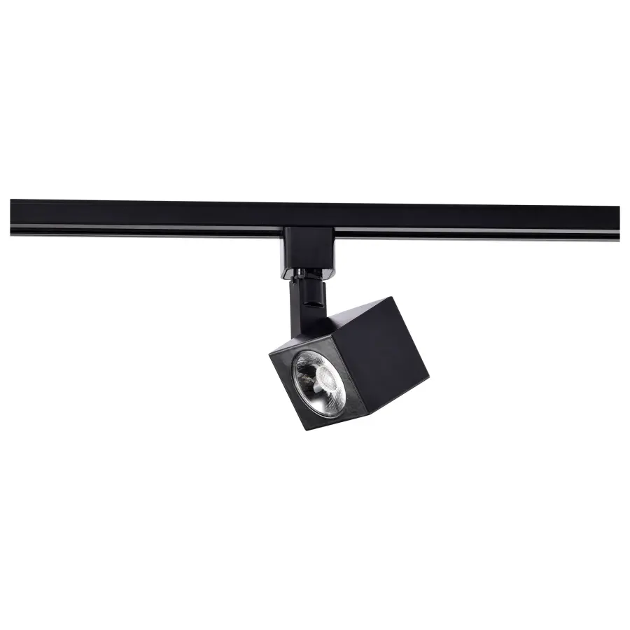 12W LED Square Track Head in Black - Image 6