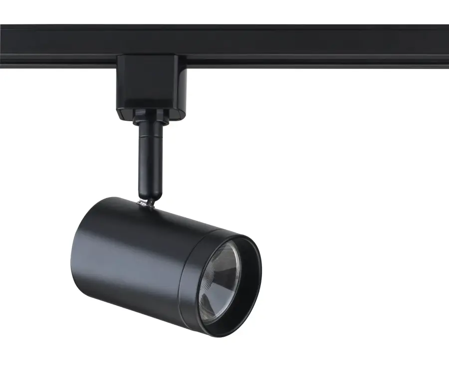 12W LED Small Cylinder Track Head in Matte Black - Image 1