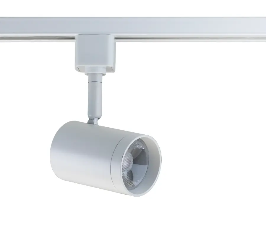 12W LED Small Cylinder Track Head in Matte White - Image 1