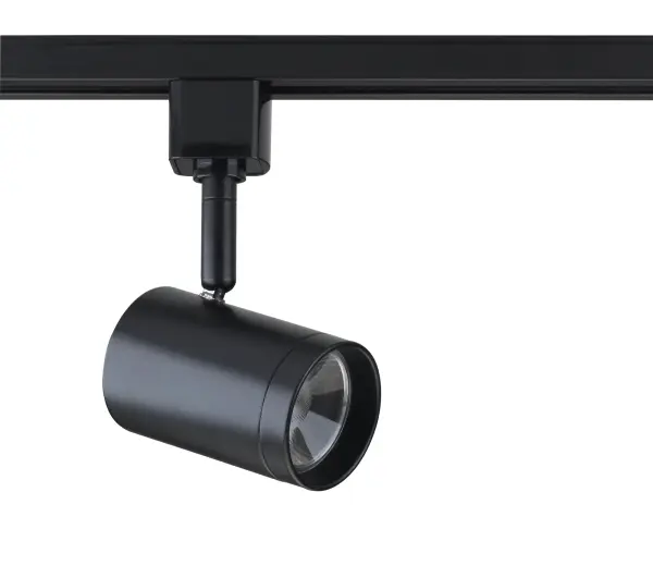 This compact 12W LED track head delivers warm, focused illumination with a 36-degree beam spread. The sleek matte black cylinder design complements modern interiors while providing excellent color rendering for residential and commercial spaces.