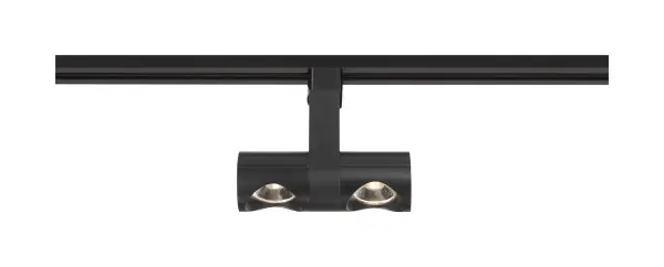 24W LED Track Head - Dual Pipe - Black - Image 3