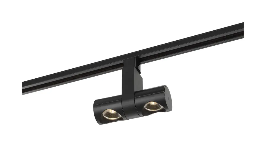 24W LED Track Head - Dual Pipe - Black - Image 5