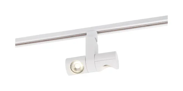 This 24-watt LED track head delivers 2040 lumens with a precise 24-degree beam angle, perfect for highlighting artwork, architectural features, or retail displays. The dual pipe design offers adjustable positioning. - alternate view