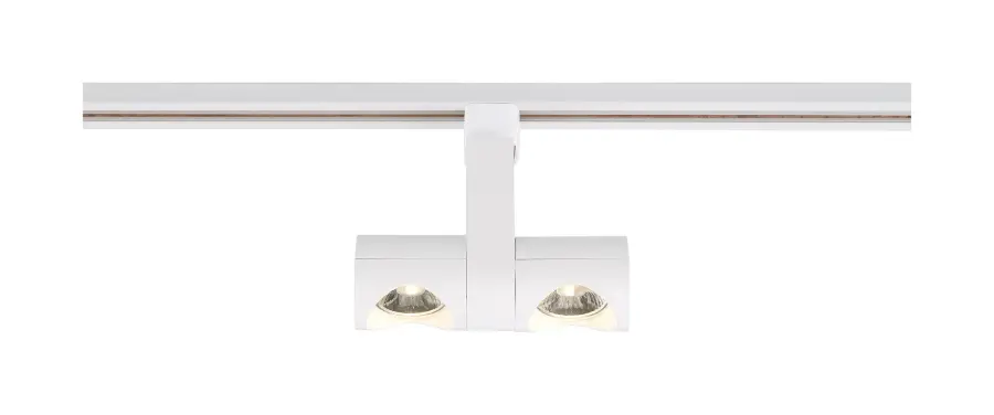 24W LED Track Head - Dual Pipe White - Image 3