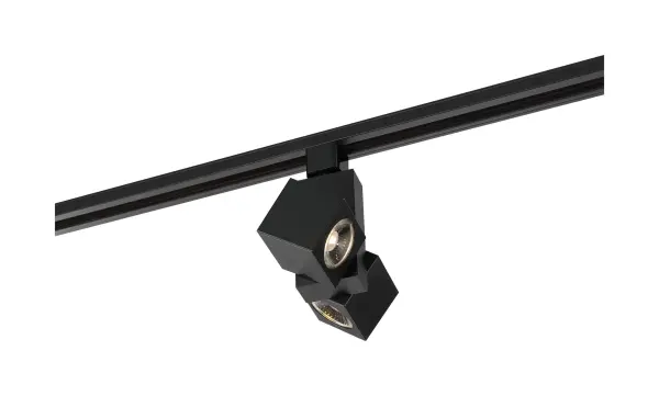 24W LED Dual Square Track Head in Black - Image 4