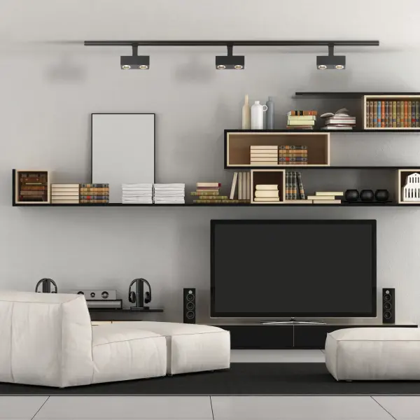 24W LED Dual Square Track Head in Black - Image 6