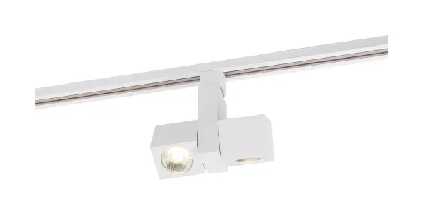This 24-watt LED track head features a modern dual square profile with adjustable design, delivering 2040 lumens through a precise 24-degree beam angle. Perfect for highlighting artwork, architectural features, or retail displays.