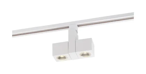 24W LED Dual Square Track Head in White - Image 5