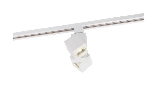 24W LED Dual Square Track Head in White - Image 4