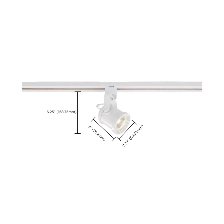 12W LED Forged Track Head in White - Image 6