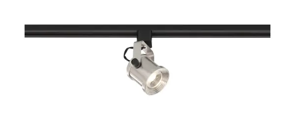 This 12-watt LED track head delivers 1020 lumens with a tight 24-degree beam angle, perfect for highlighting artwork, architectural features, or retail displays. The brushed nickel finish and adjustable design offer flexibility. - alternate view
