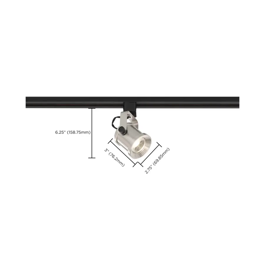 12W LED Forged Track Head in Brushed Nickel - Image 5