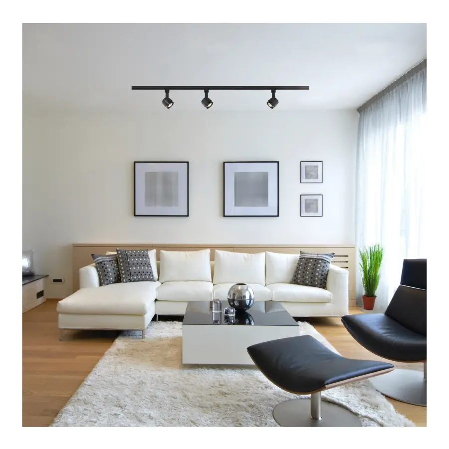 12W LED Piston Track Head in Black - Image 6