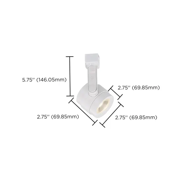 12W LED Piston Track Head in White - Image 6