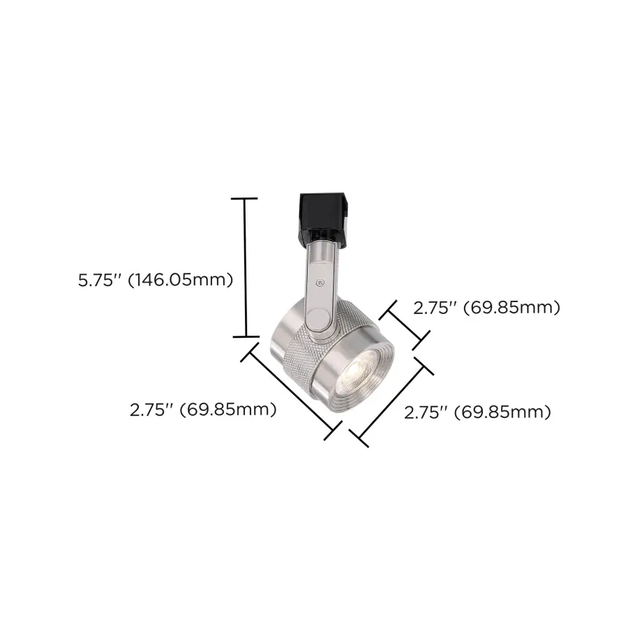 12W LED Piston Track Head in Brushed Nickel - Image 5
