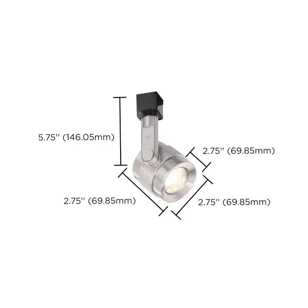 12W LED Piston Track Head in Brushed Nickel - Image 6