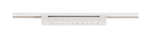 This 1-foot LED track bar delivers focused illumination with a 30-degree beam angle, perfect for highlighting artwork, architectural features, or task areas. The white finish integrates seamlessly into modern spaces. - alternate view