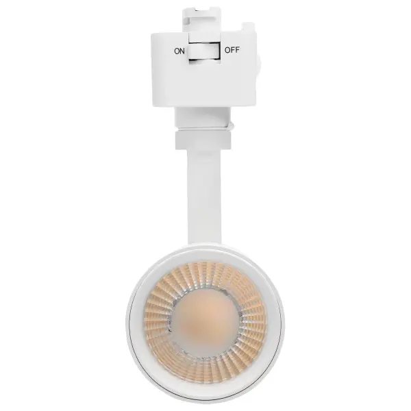 This compact 10-watt LED track head offers exceptional flexibility with 5 selectable color temperatures and compatibility with both single and 2-circuit J-Style track systems. The 36-degree beam spread provides focused illumination. - alternate view
