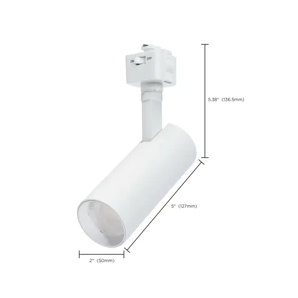 10W LED Track Head - 48° Beam - J-Style - CCT Selectable - Matte White - Image 5