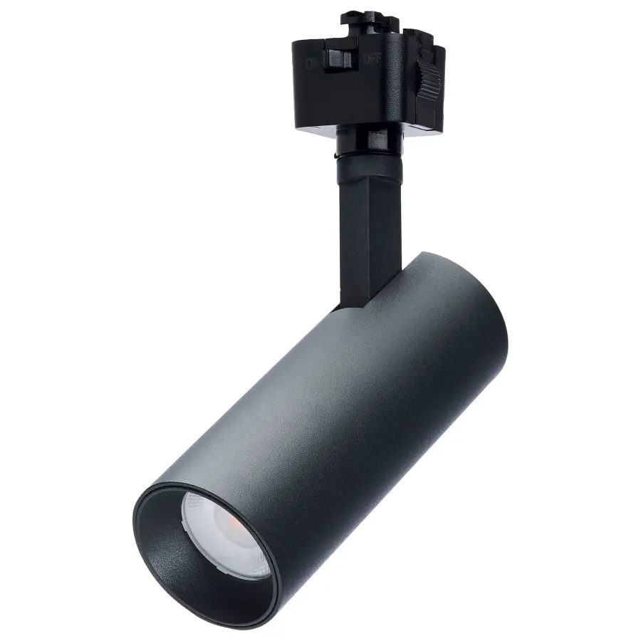 10W LED Track Head - Matte Black - Image 1