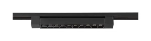 This 1-foot LED track bar delivers focused illumination with a 30-degree beam angle, perfect for highlighting artwork, architectural features, or task areas. The sleek black finish integrates seamlessly into modern spaces. - alternate view