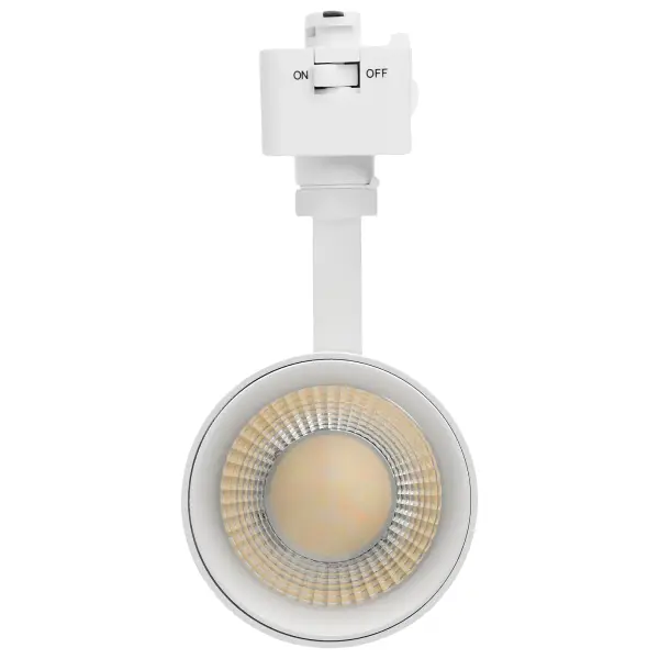 This 20-watt LED track head offers exceptional flexibility with 5 selectable color temperatures and compatibility with both single and 2-circuit J-Style track systems. The 36-degree beam spread provides focused illumination. - alternate view