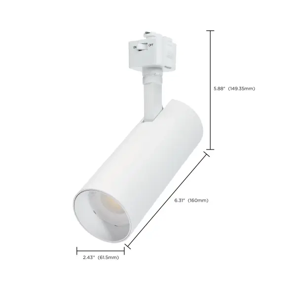 20W LED Track Head - Matte White - Image 5