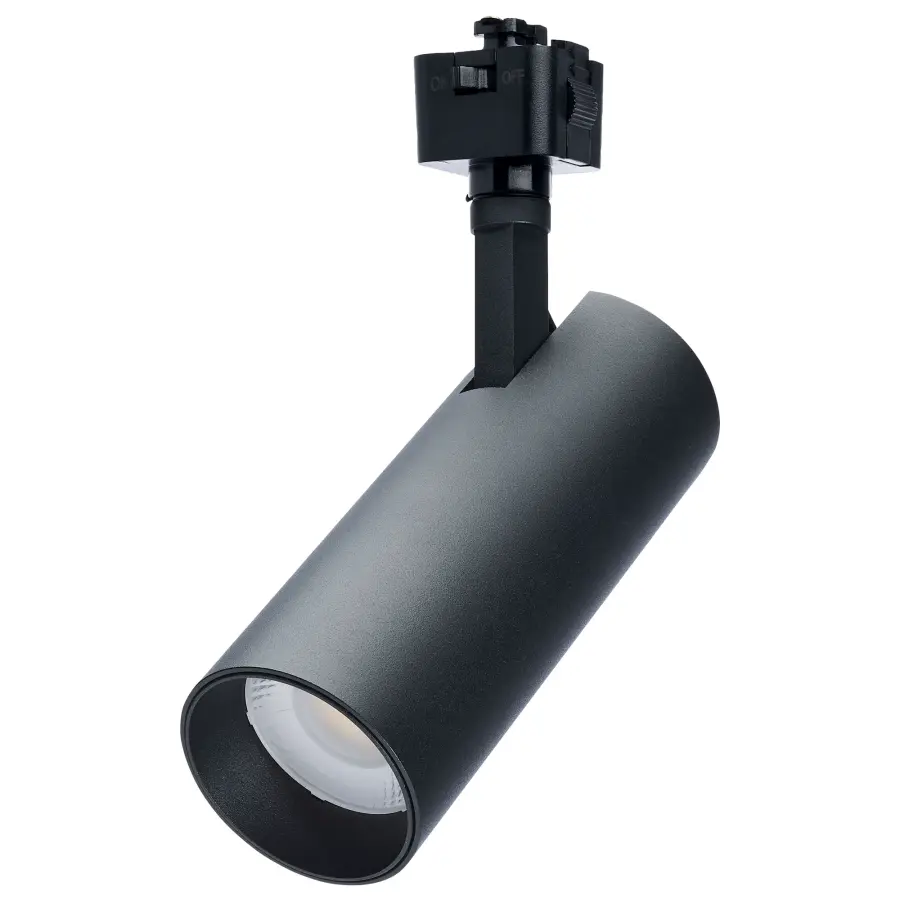20W LED Track Head - Matte Black - Image 1