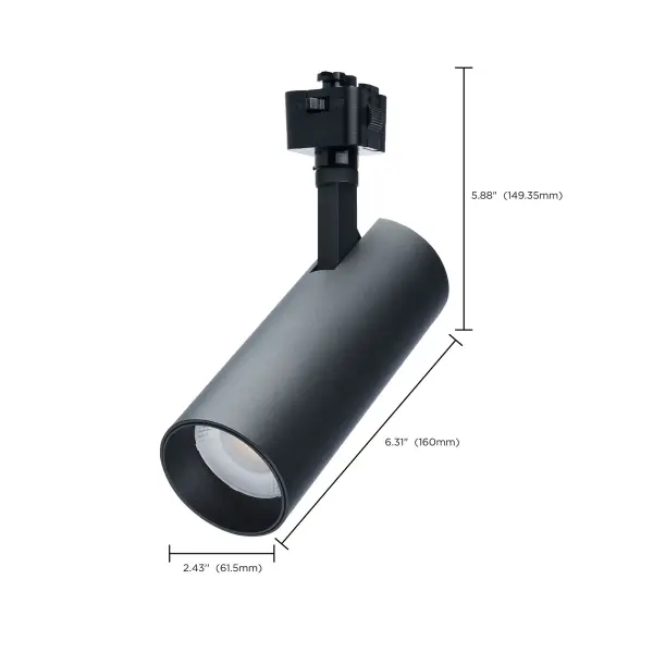 20W LED Track Head - Matte Black - Image 5