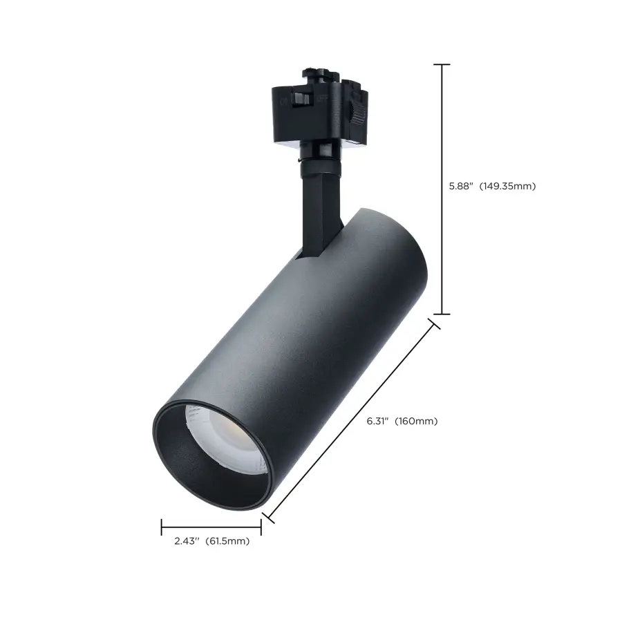20W LED Track Head - Matte Black - Image 5