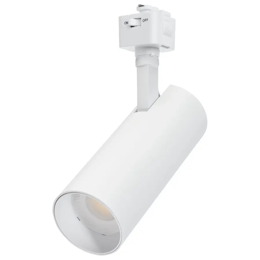 20W LED Track Head - Matte White - Image 1