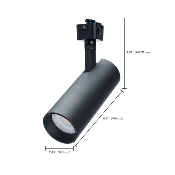 20W LED Track Head - Matte Black - Image 5