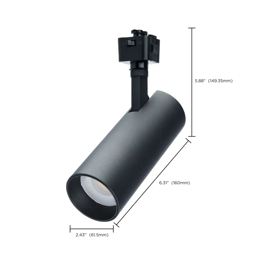 20W LED Track Head - Matte Black - Image 5