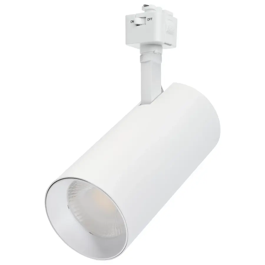 30W LED Track Head - Matte White - Image 1
